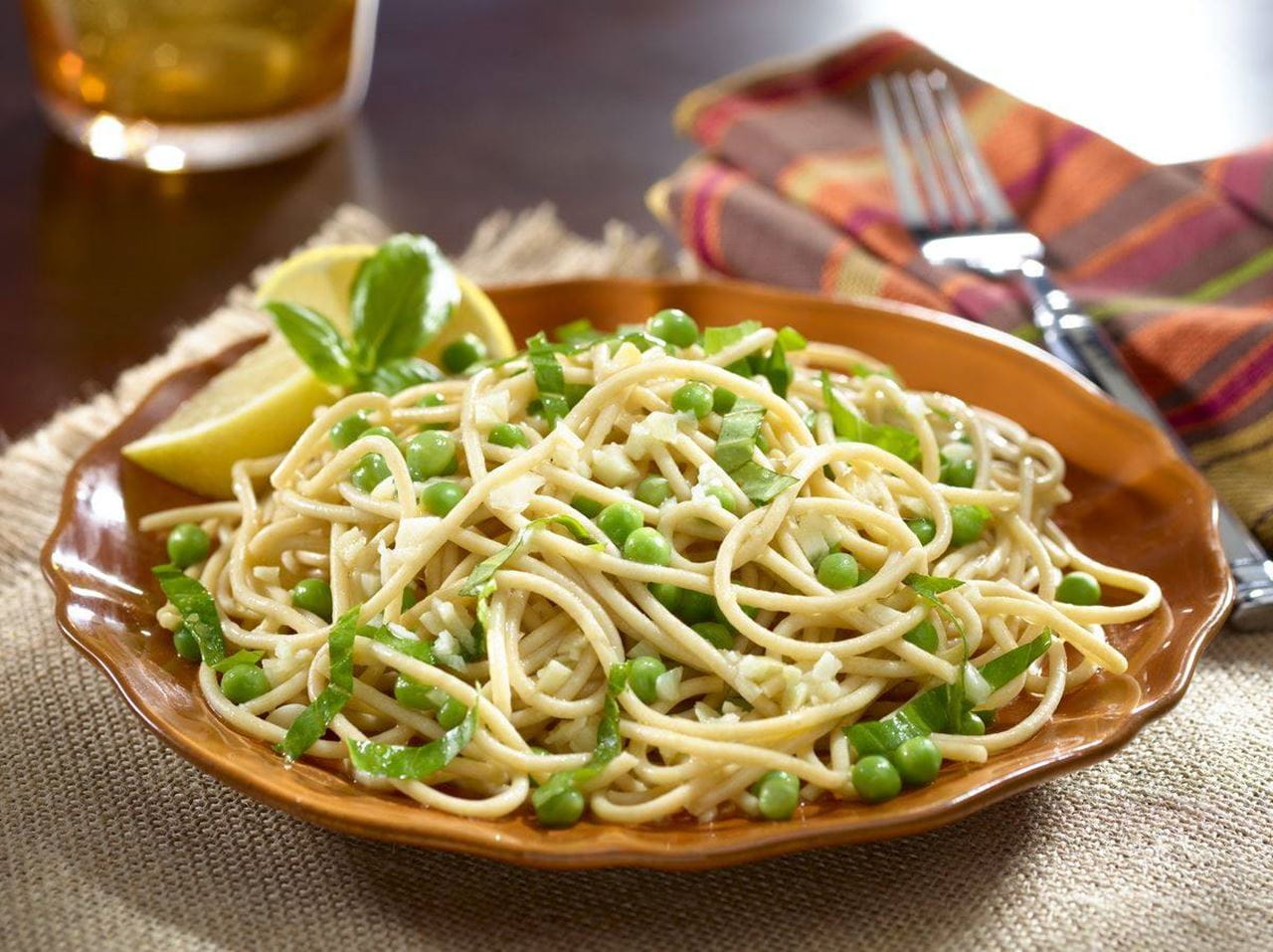 recipe image Basil Pasta with Peas