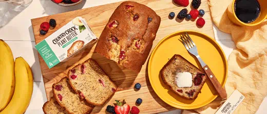 recipe image Mixed Berry Banana Bread