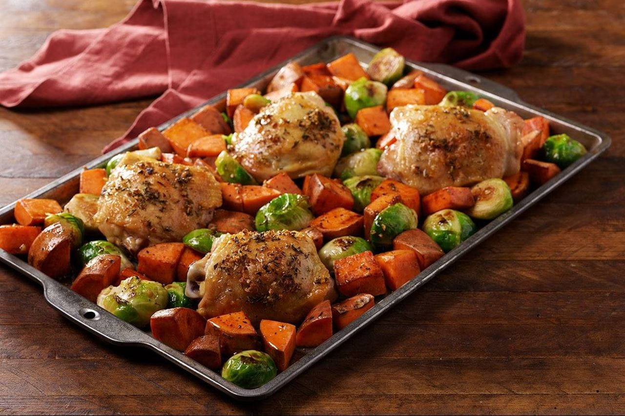 recipe image Autumn Sheet Pan Chicken and Vegetables