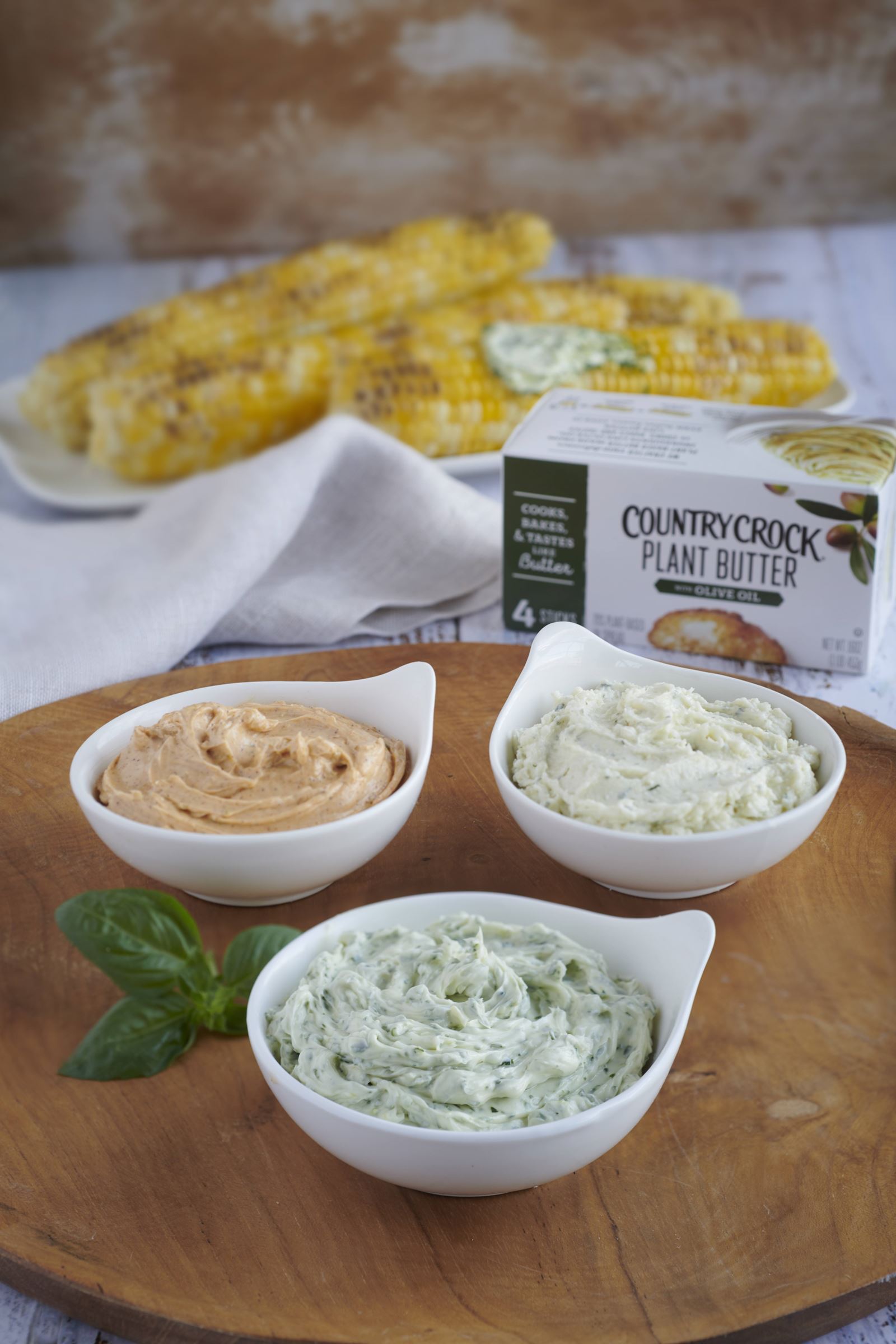 recipe image Grilled Corn with Trio of Compound Butters