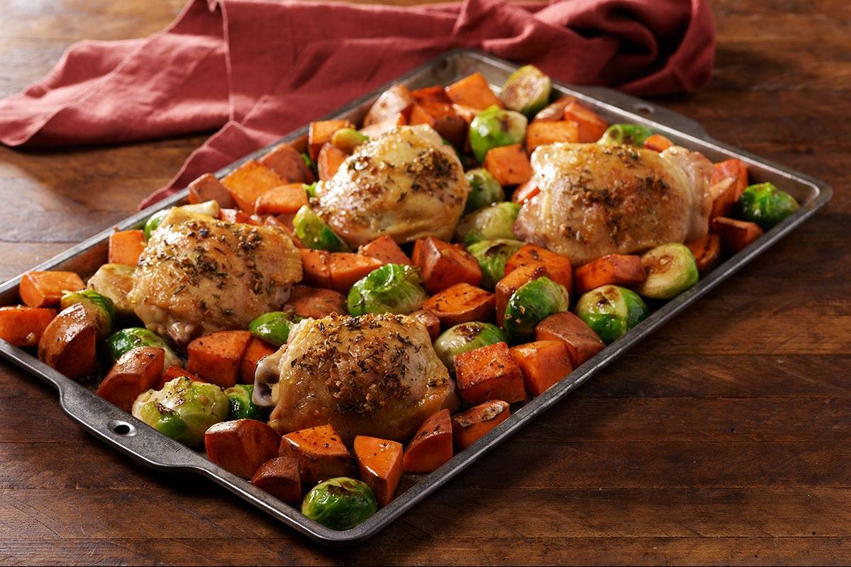 recipe image Autumn Sheet Pan Chicken and Vegetables
