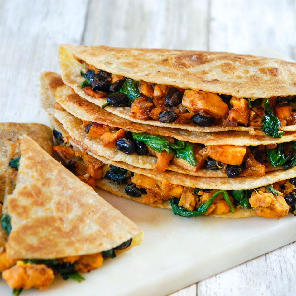 Black Bean & Sweet Potato Quesadillas
