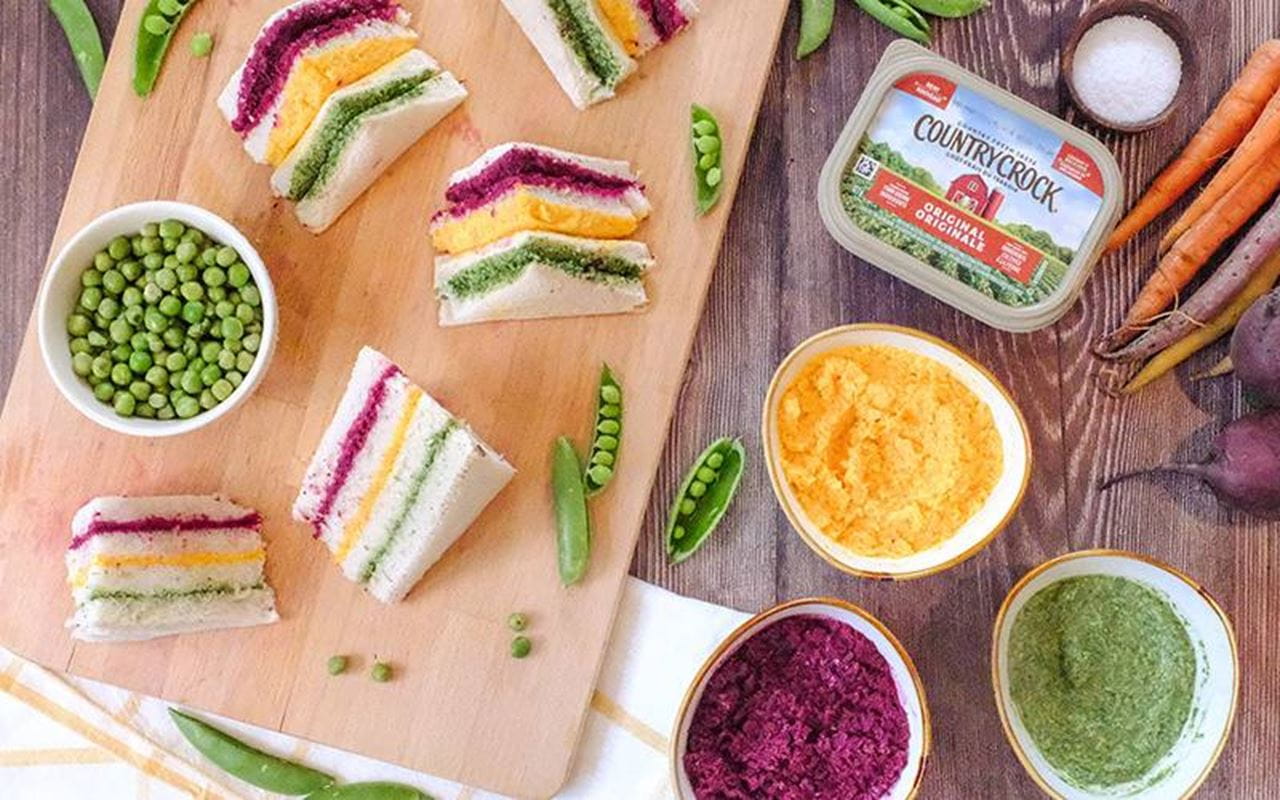 recipe image Veggie Rainbow Sandwiches