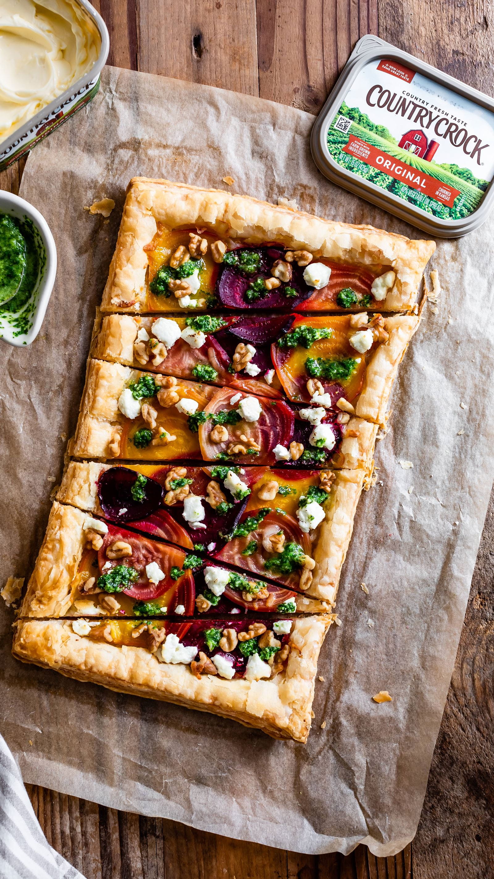 recipe image Beet Walnut Goat Cheese Tart