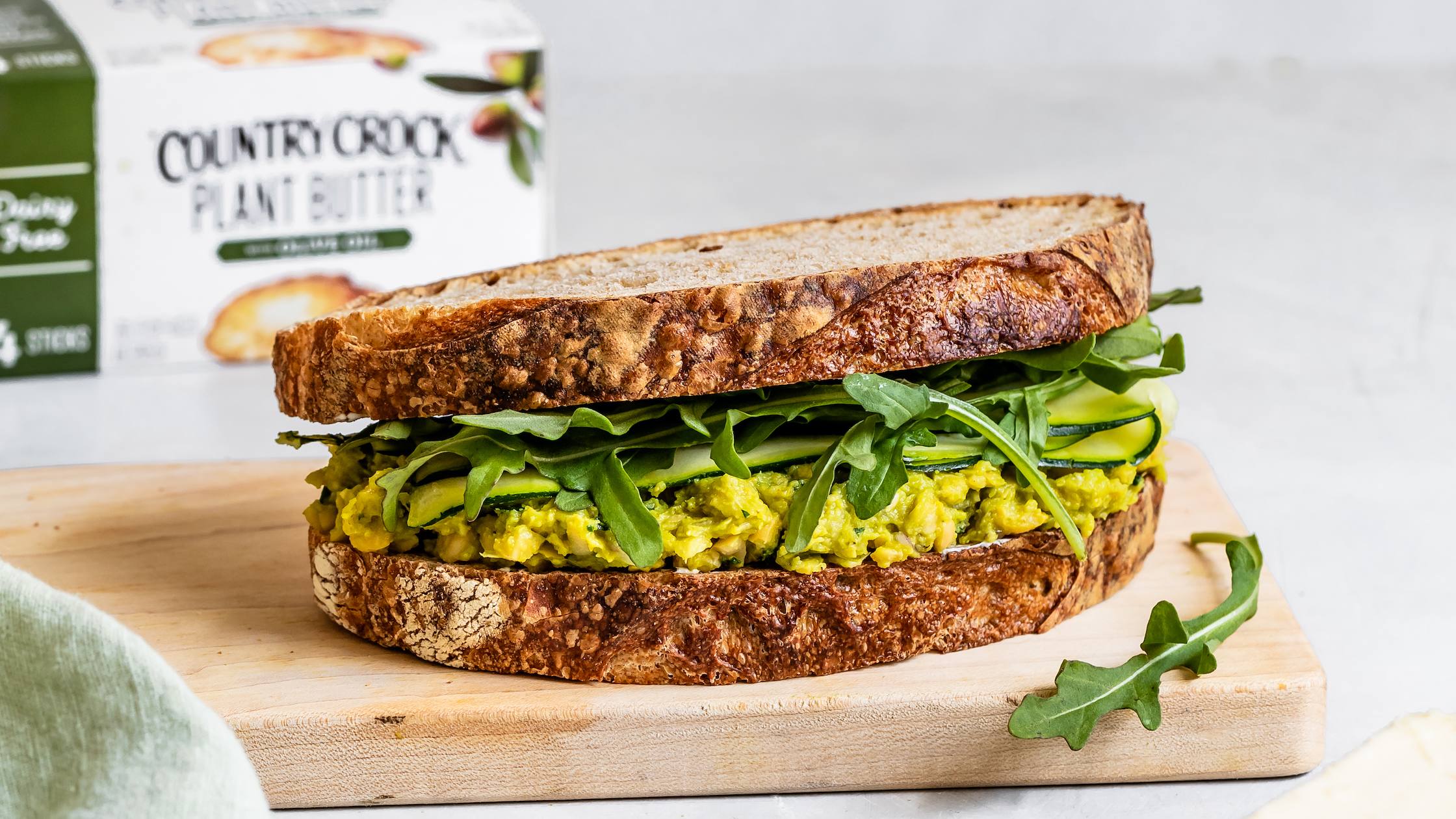 Smashed Chickpea and Avocado Sandwich