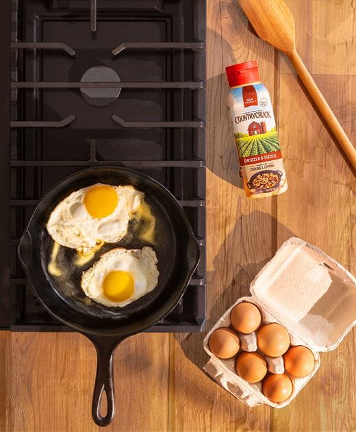recipe image Country Crock Drizzle & Sizzle Fried Eggs
