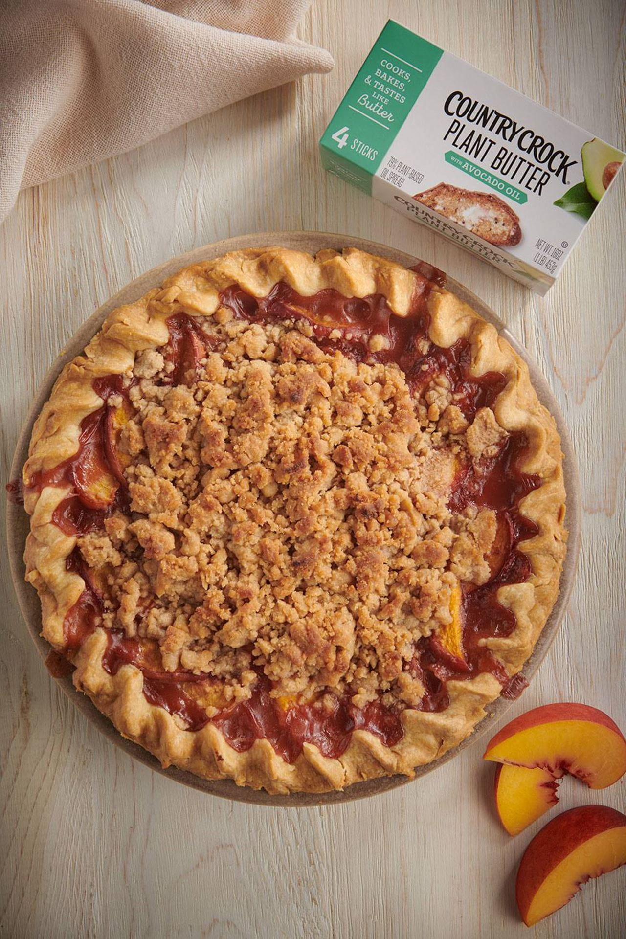 recipe image Peach Crumble Pie