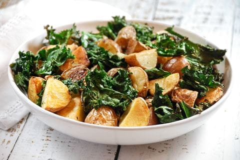 recipe image Roasted Potatoes & Kale