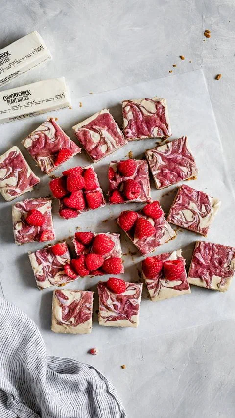 recipe image Vegan Raspberry Swirl Cheesecake