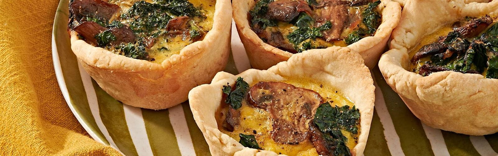 recipe image Vegan Kale and Mushroom Quiche