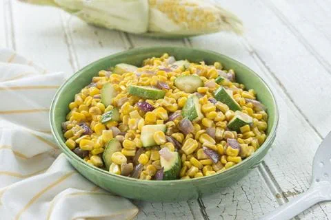 recipe image Charred Corn & Zucchini Saute