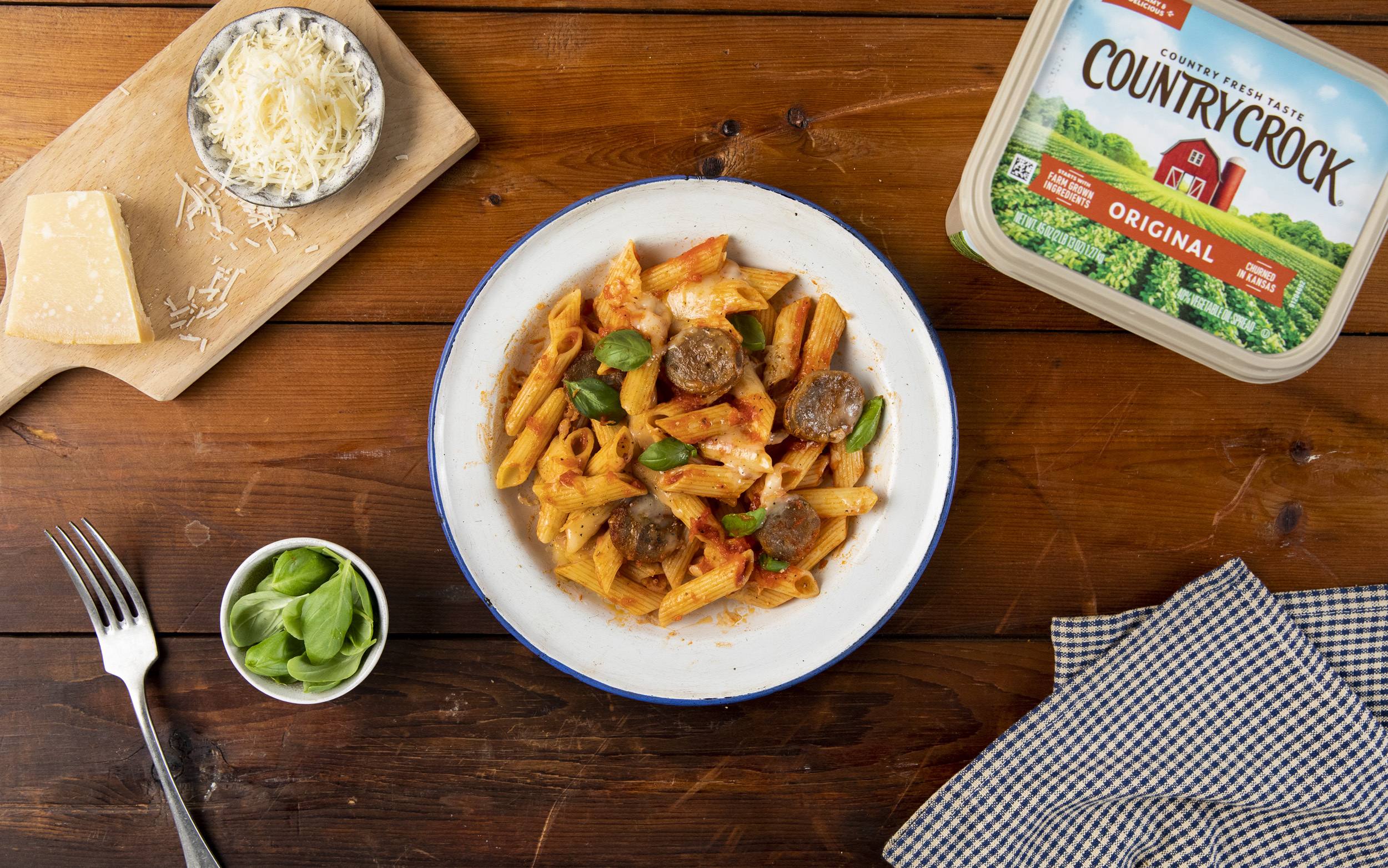 Cheesy Sausage Pasta Bake