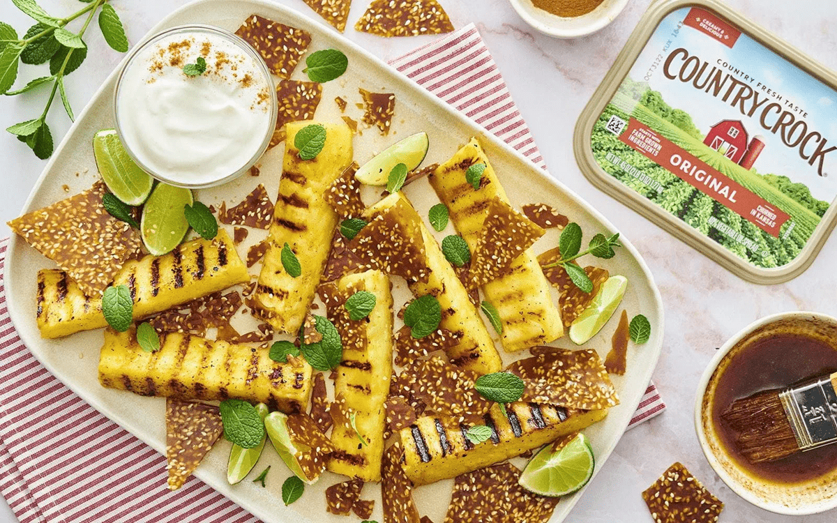Grilled Pineapple with Maple Brittle