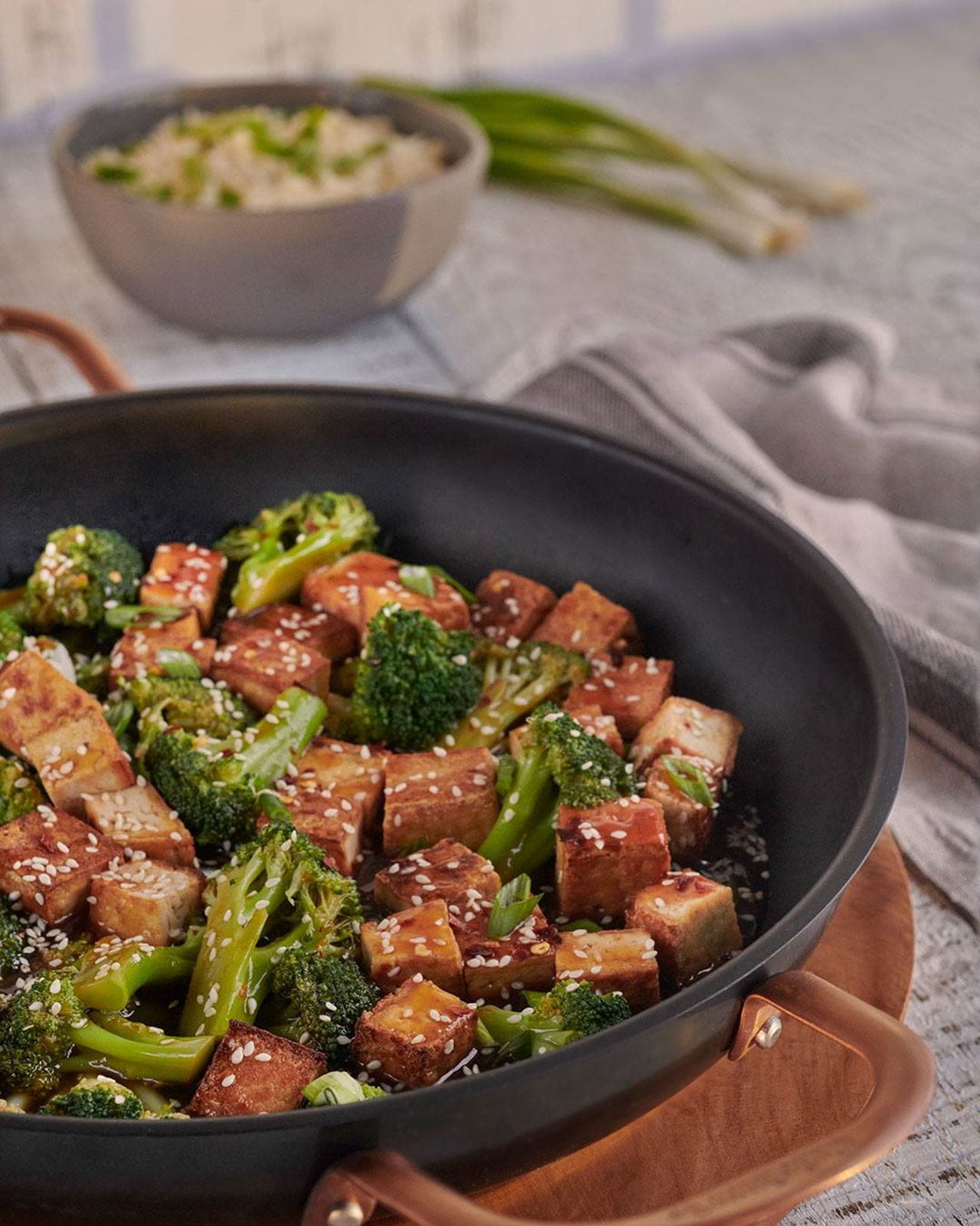 recipe image Sesame Garlic Tofu & Broccoli