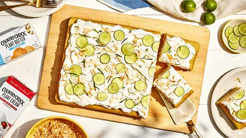 recipe image Key Lime Coconut Sheet Cake