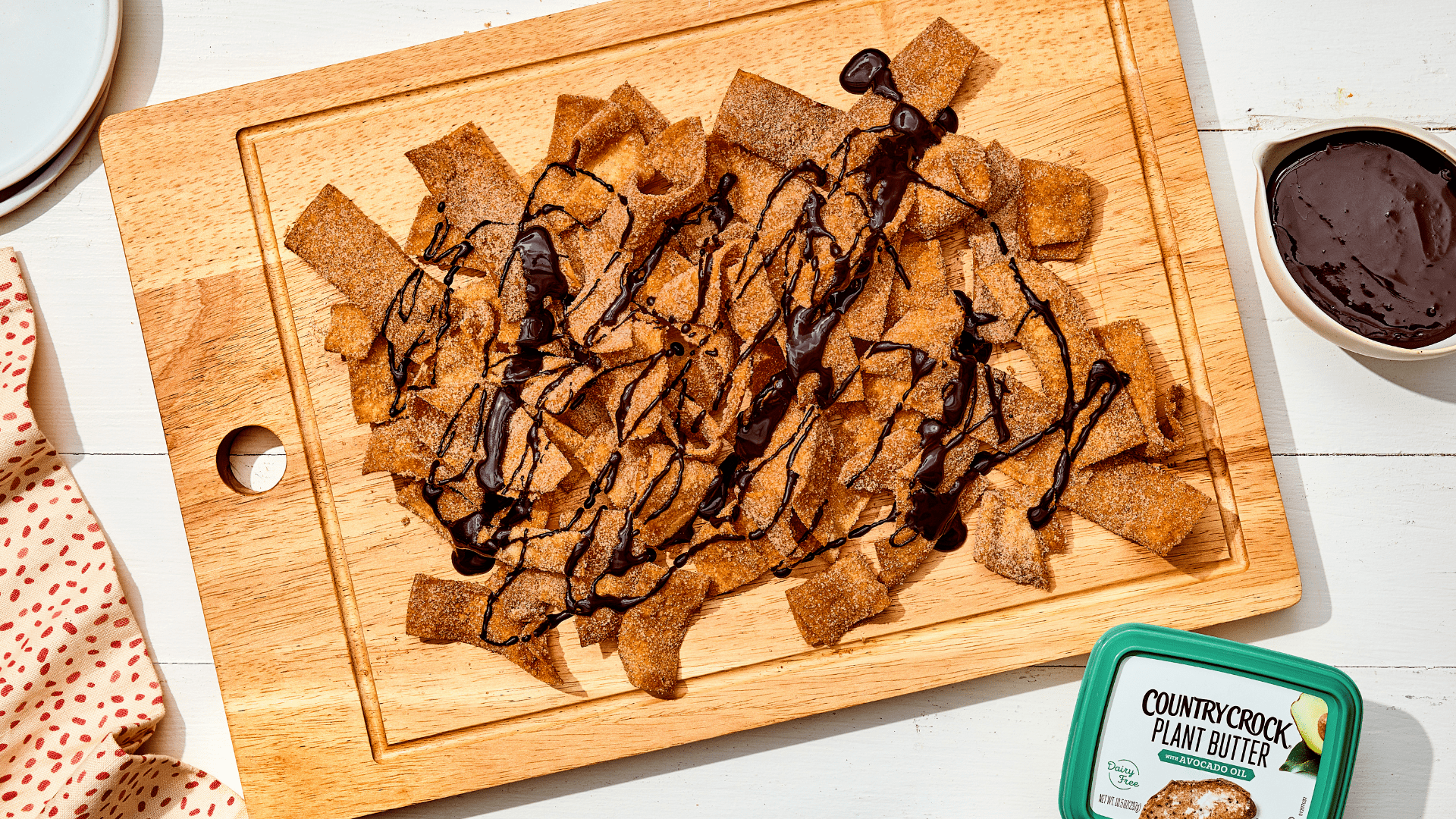 Churro Wonton Crisps