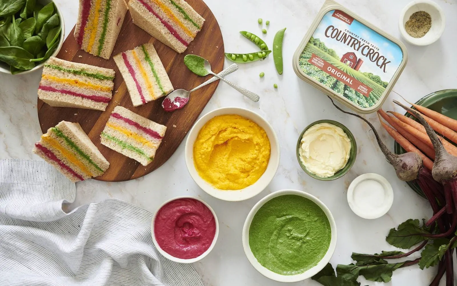 recipe image Veggie Rainbow Sandwiches