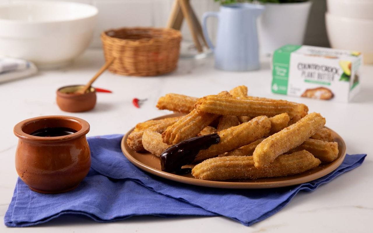 recipe image Churros with Ancho Chili Chocolate Sauce