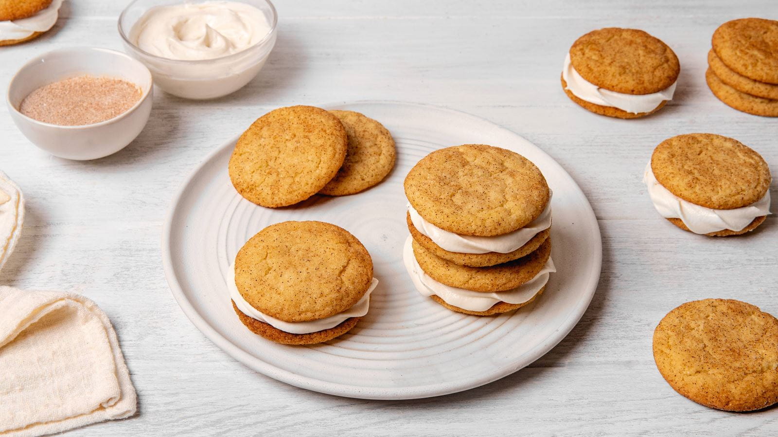 recipe image Snickerdoodle Sandwich Cookies