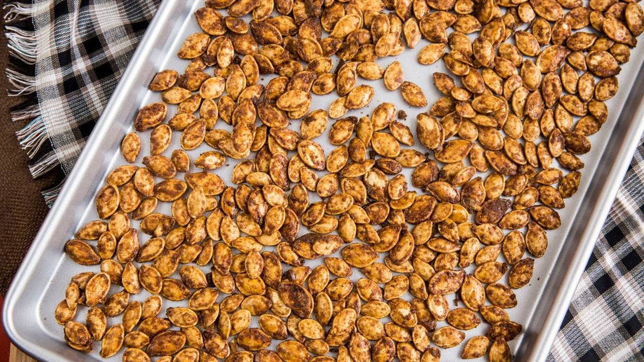 recipe image Pumpkin Pie Spiced Pumpkin Seeds