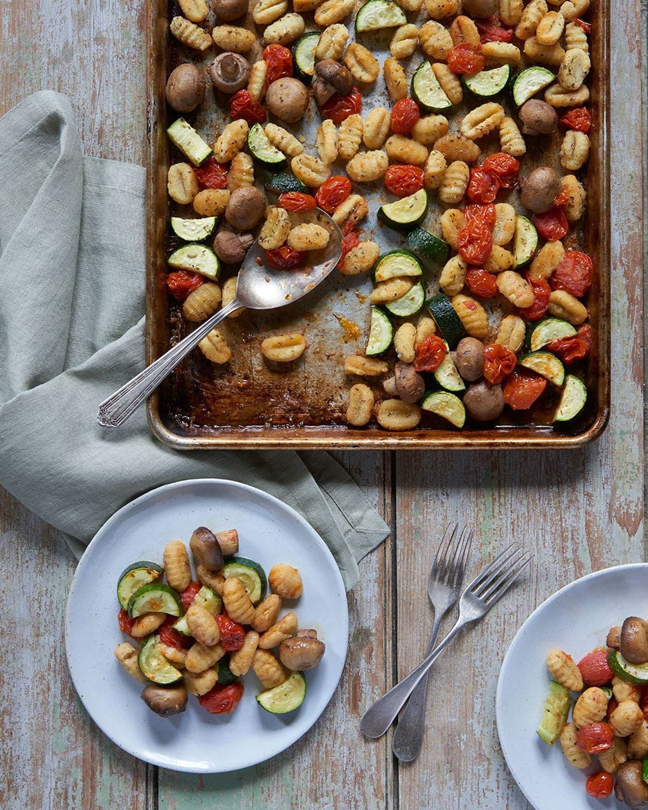 recipe image Sheetpan Cauliflower Gnocchi and Vegetables