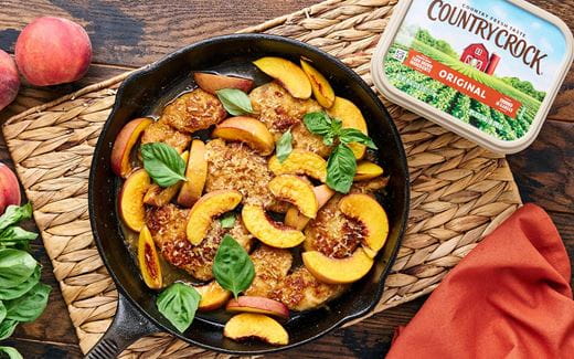 recipe image Country Crock Peachy Chicken Summer Skillet