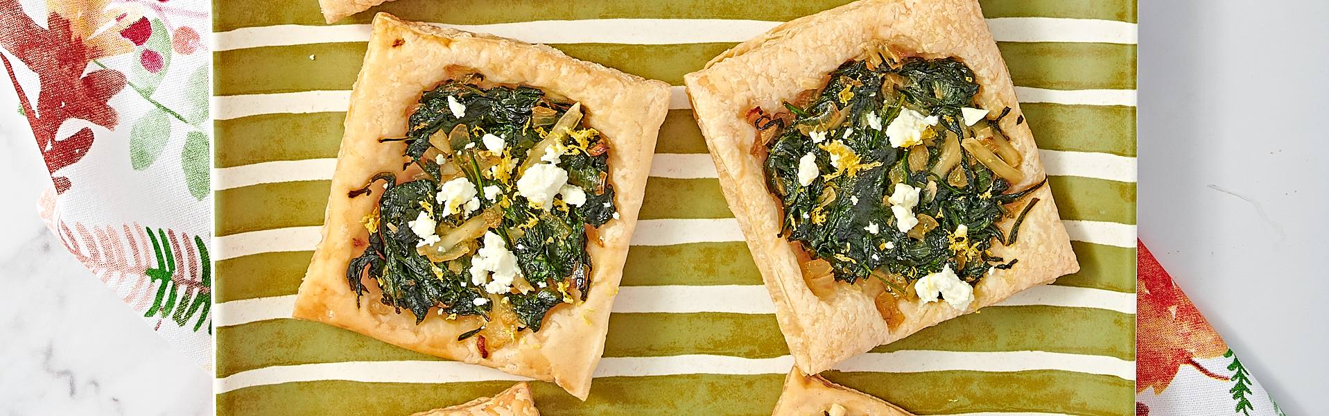 Spinach and Vegan Cheese Tarts