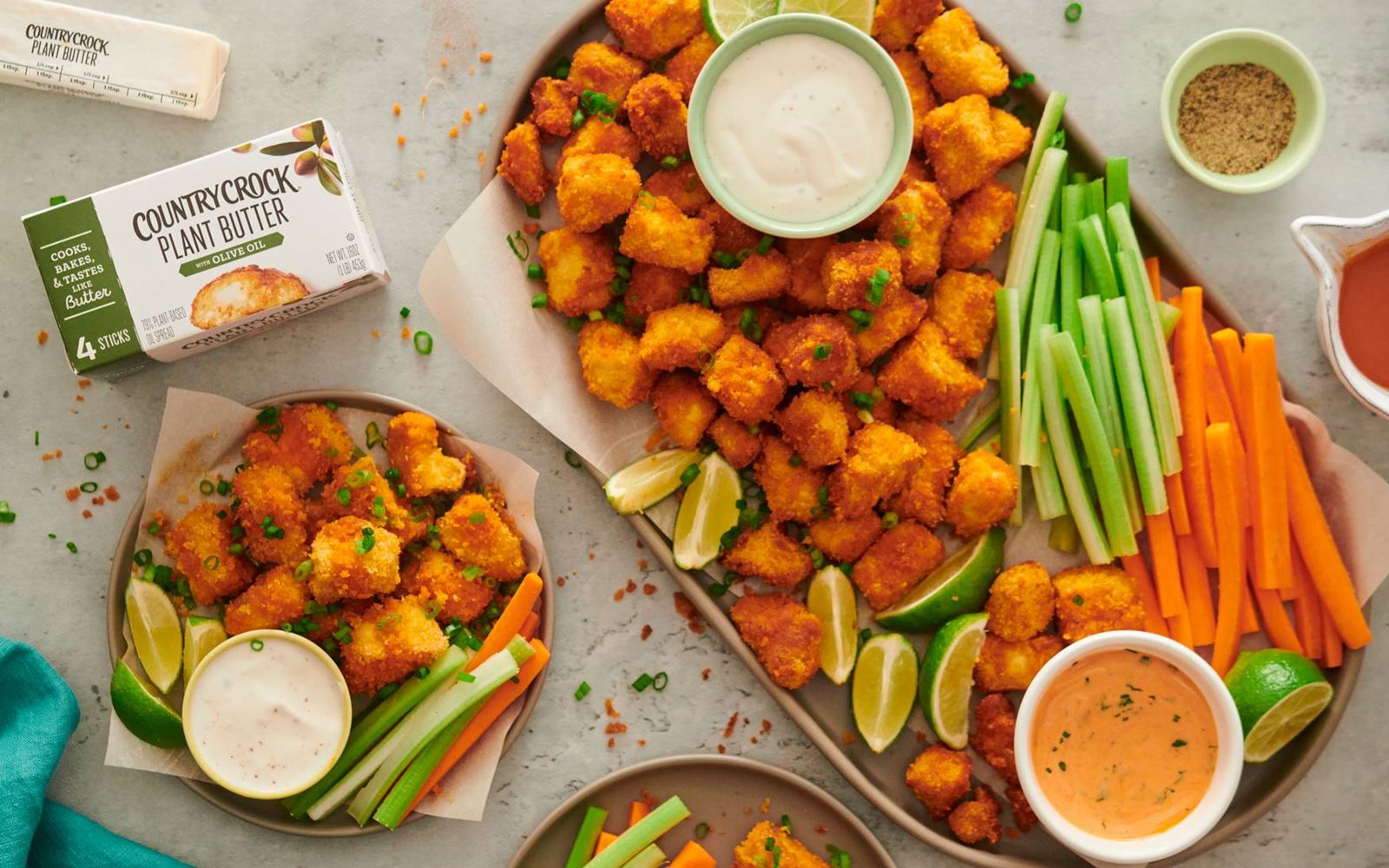 recipe image Crispy Vegan Buffalo Tofu Nuggets