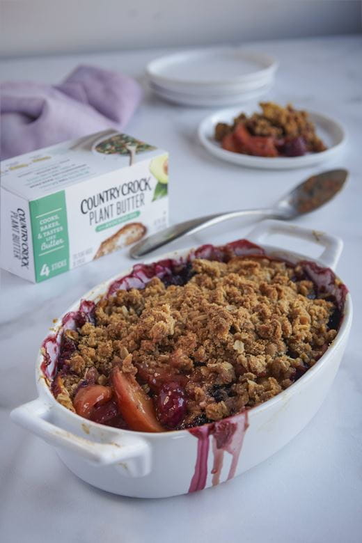 recipe image Peach Blackberry Crumble