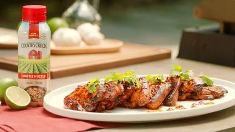 recipe image Sizzling Agave-Garlic Grilled Chicken Thighs