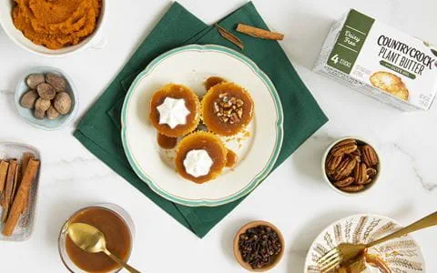 recipe image Salted Caramel Pumpkin Cheesecakes