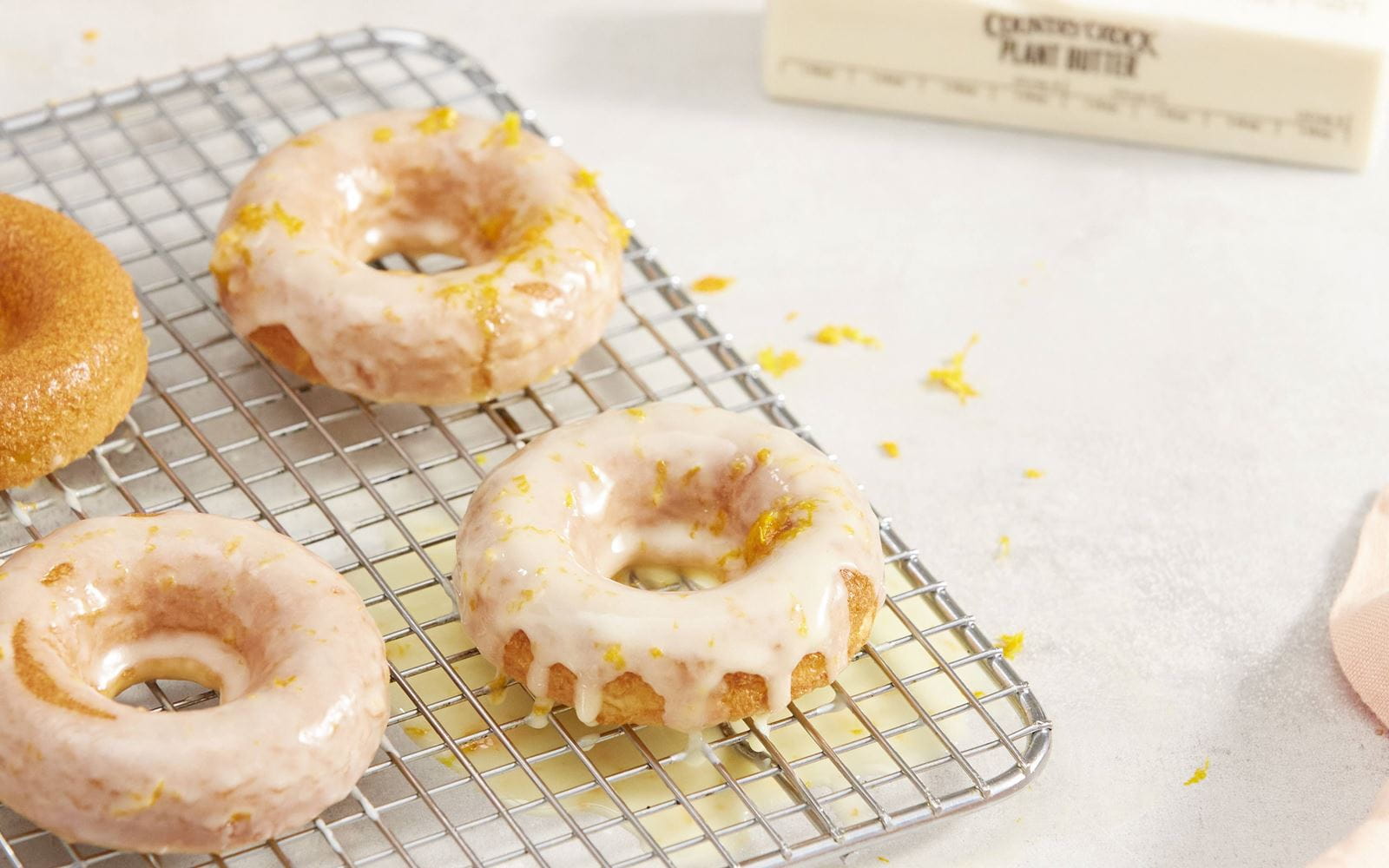 recipe image Boxed Cake Donuts with Orange Zest Glaze