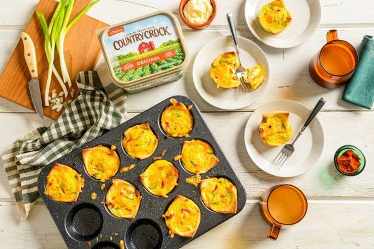 recipe image Pimento Cheese Egg and Toast Cups