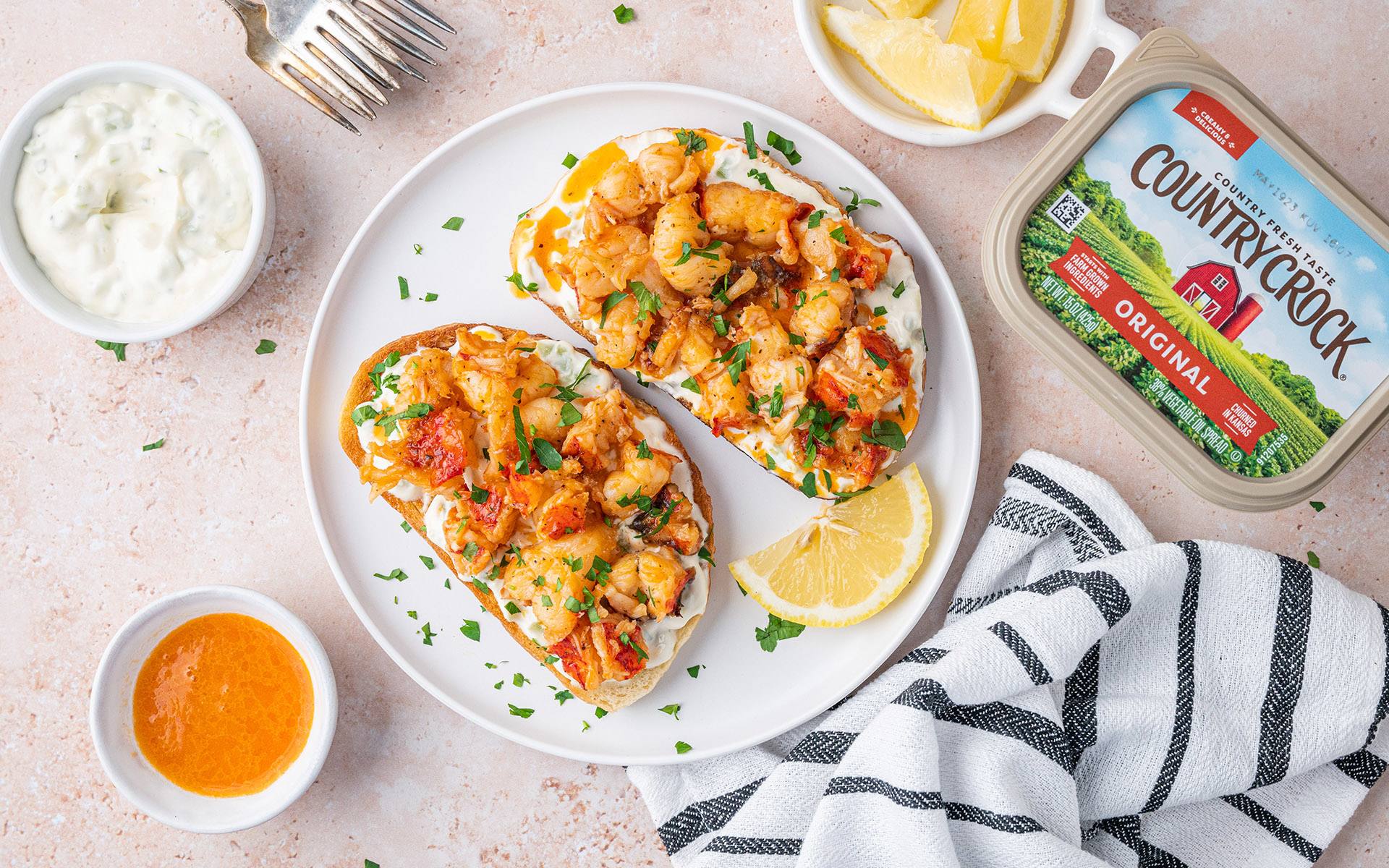 Father's Day Lobster Roll Toast