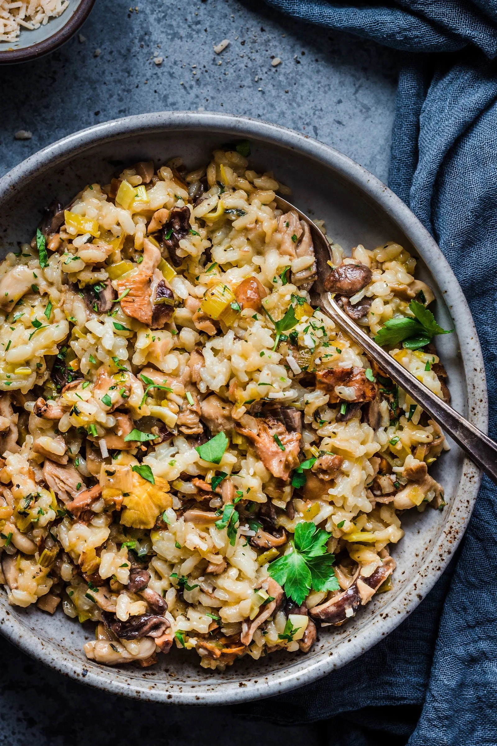 recipe image Vegan Miso Butter Mushroom Risotto