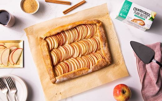 recipe image Dairy Free Apple Galette with Maple Plant Cream