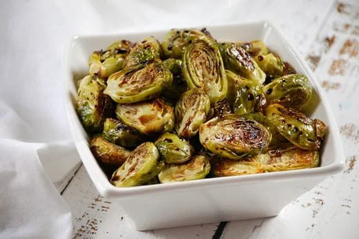 recipe image Roasted Brussels Sprouts with Maple Balsamic Glaze