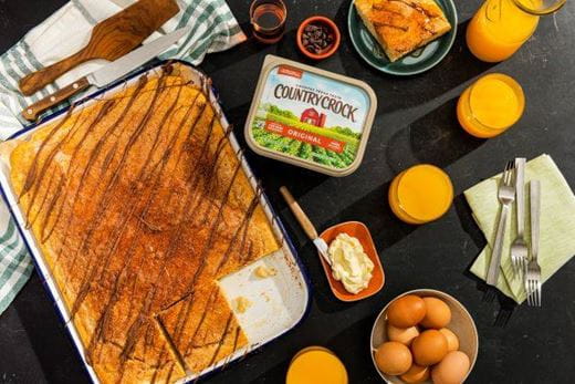 recipe image Churros and Chocolate Sheet-Pan Pancakes